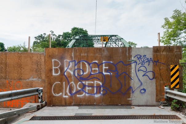The Blackfriars Bridge as seen on September 9, 2013. The bridge has been closed to both pedestrian and vehicle traffic since August. (Matthew Trevithick)